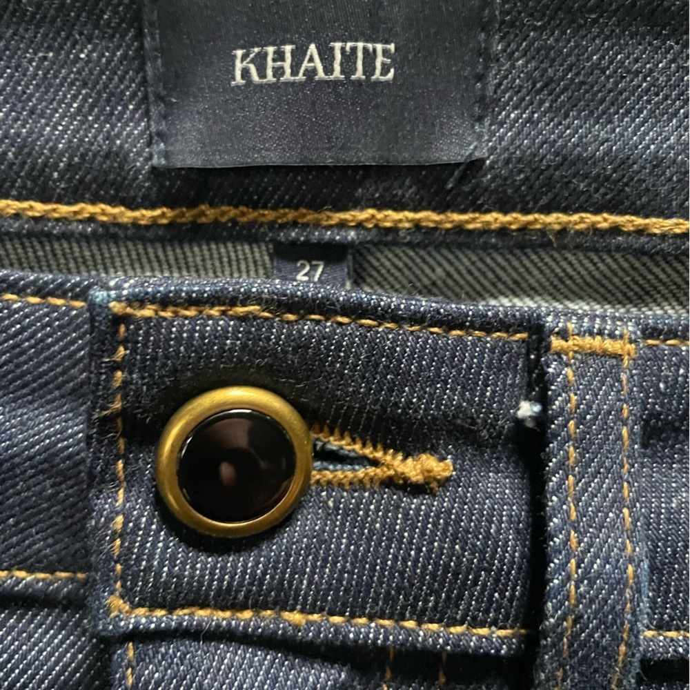 KHAITE Raquel High Rise Straight Leg Cropped Jeans - Picture 5 of 6